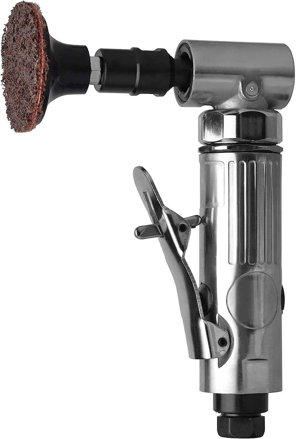 1/4 inch Angle Air Die Grinder with 22 Pcs 2-Inch Roll Lock Sanding Discs, Polished Color Angle Pneumatic Die Grinder, Air Die Grinder Kit by TOOLPEAK