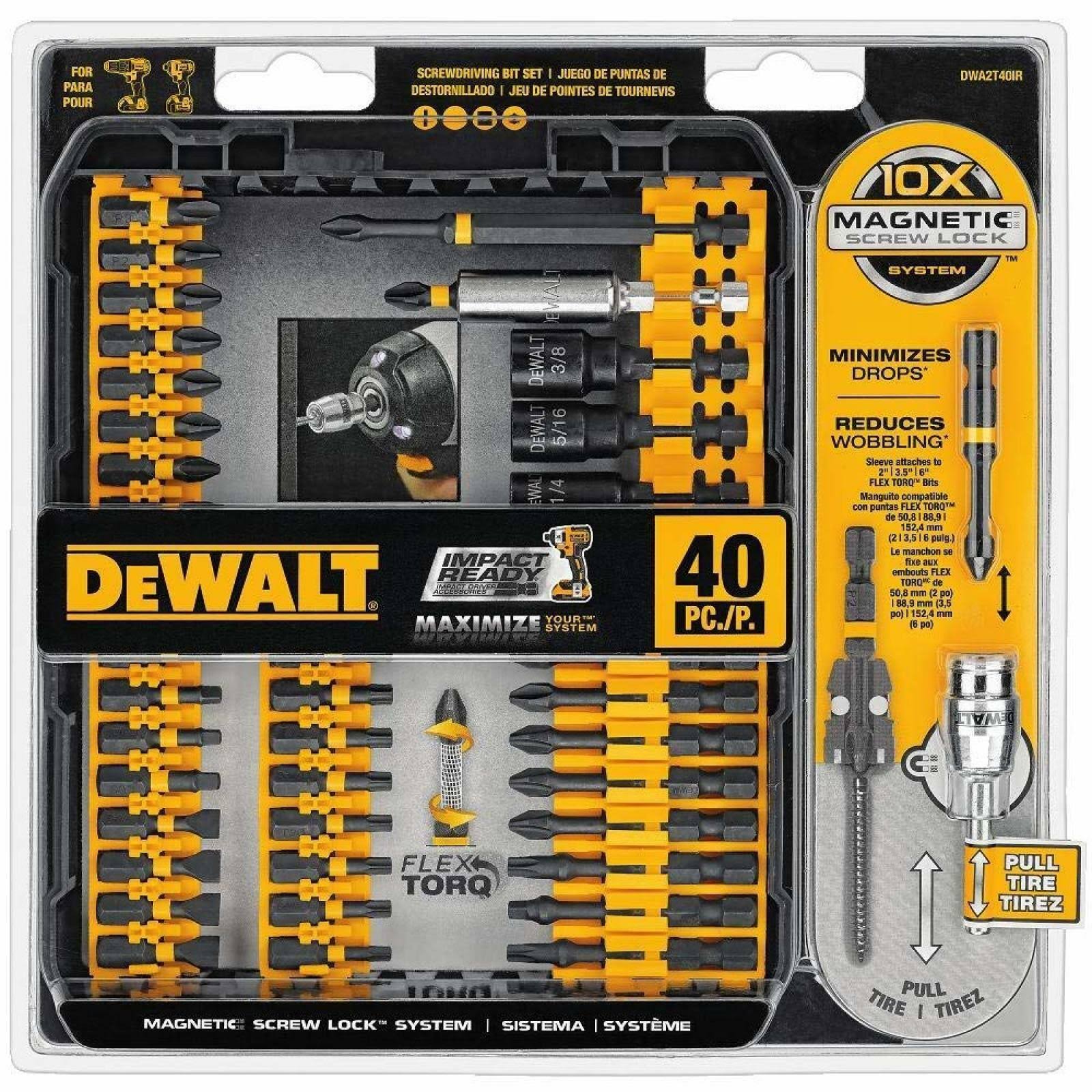 DeWalt DWA2T40IR Impact Ready FlexTorq Screw Driving Set 40-Piece