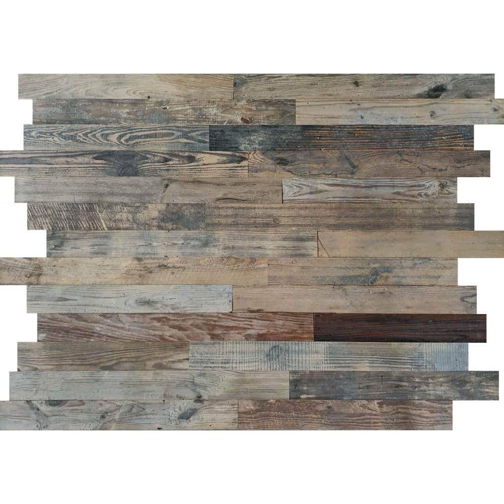 Ejoy Rustic Look Naturally Weathered Reclaimed Barn Wood Panels (Set of 7-Piece), RusticLook