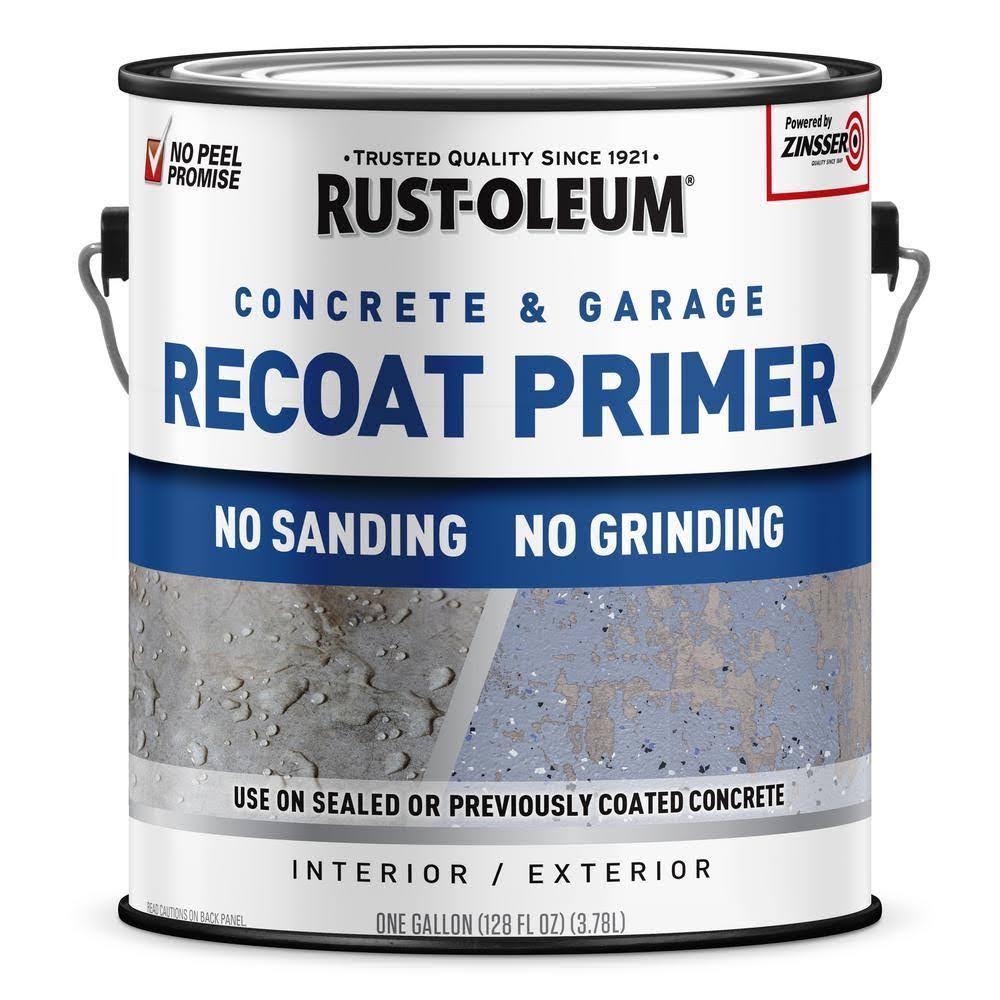 Rust-Oleum 1 gal. Concrete and Garage Interior/Exterior Recoat Primer 2-Pack Gray 338806