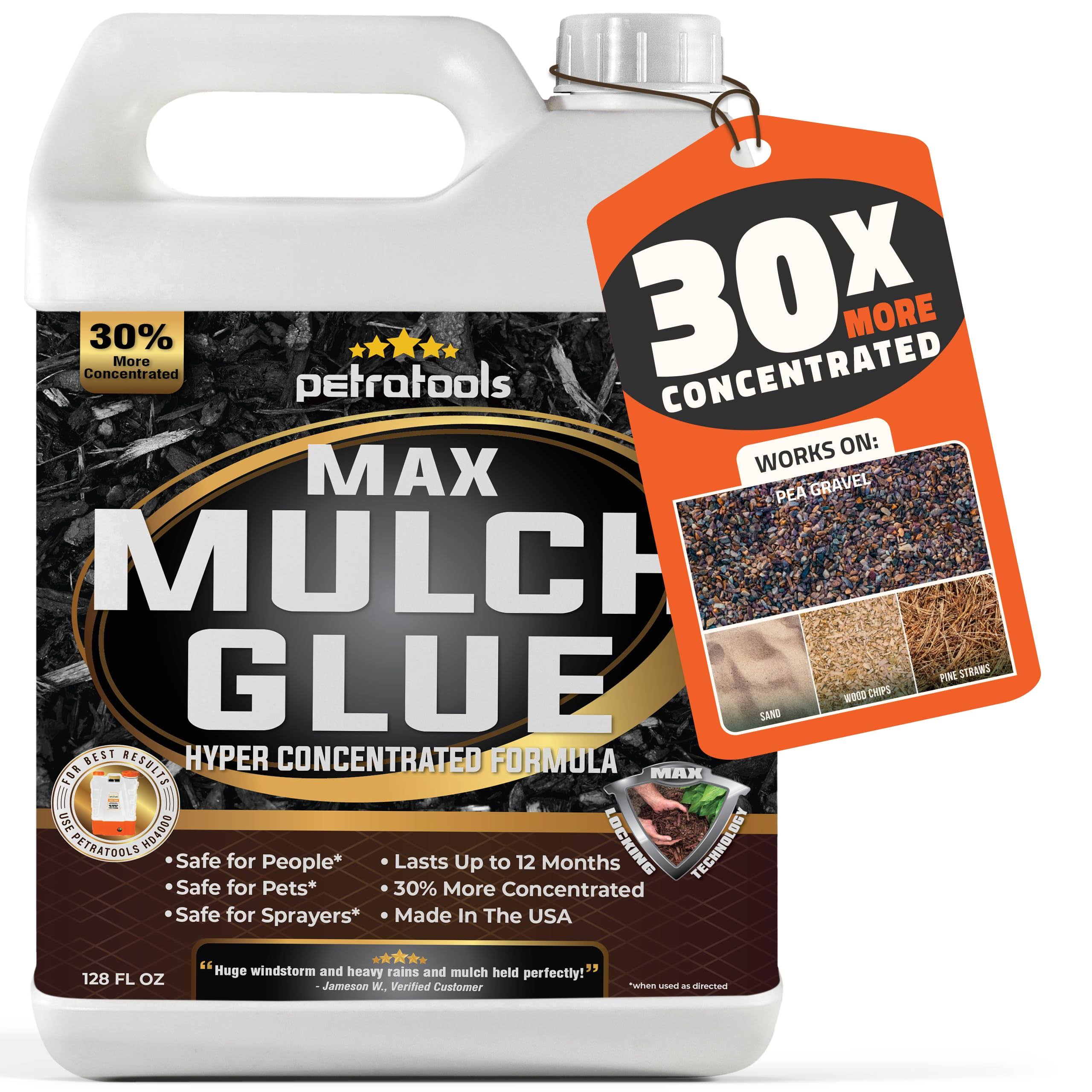 PetraTools Mulch Glue, Mulch Binder Glue, Small Gravel Binder, Landscape Adhesive, and Small Gravel Stabilizer- 1 Gal