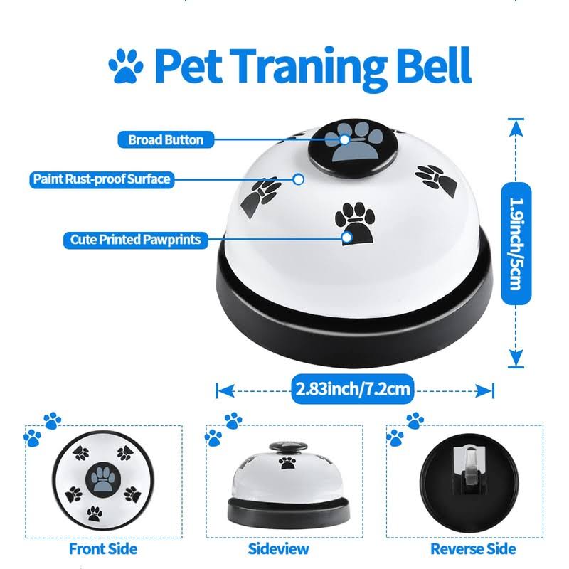 JIMEJV 2 Pack Dog Doorbells, Pet Training Bells for Go Outside Potty Training and Communication Device Large Loud Dog Bell CA