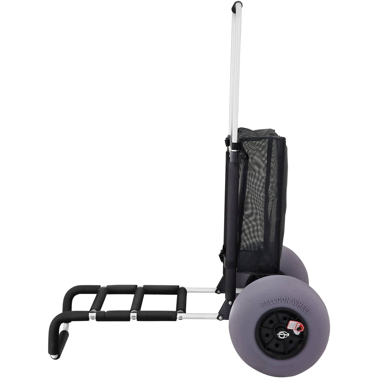 VEVOR Beach Cart for Sand, 23 inch x 15 inch Cargo Deck, 13 inch TPU Balloon Wheels, 165lbs Loading