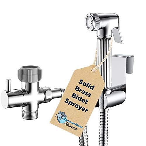 Hammerhead Showers All Metal Handheld Bidet Sprayer for Toilet Universal Leak BIDET-CH