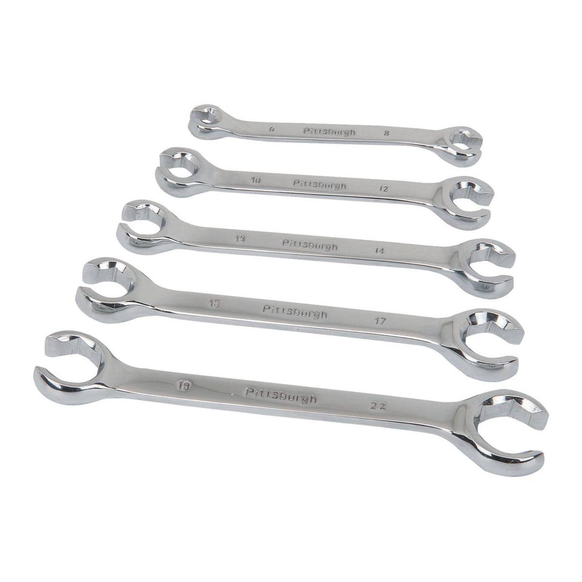 Pittsburgh Metric Double-End Flare Nut Wrench Set 5 Pc.