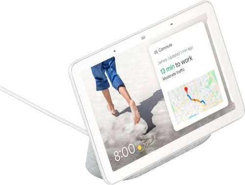 Google Nest Hub with Built-In Google Assistant, Chalk