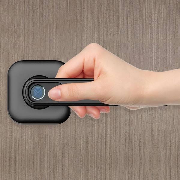Defiant Satin Nickel Biometric Electronic Lever Door Lock