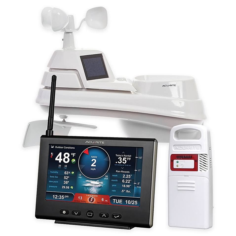 Acurite Pro 5-in-1 Weather Station with HD Display and Lightning Detector Black
