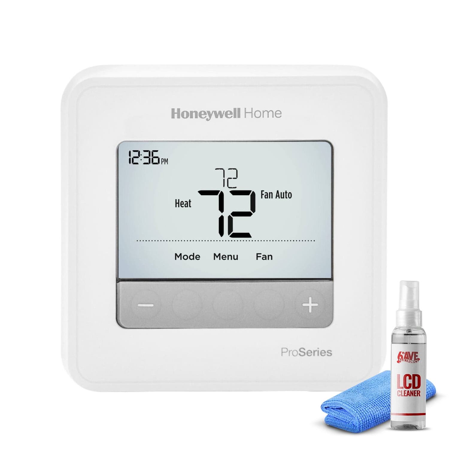 Honeywell T4 Pro Series Programmable Thermostat TH4110U2005 + LCD Cleaner