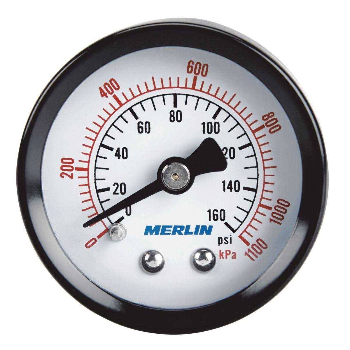 Merlin 160 PSI 1/8 in. NPT Dry Gauge 64554