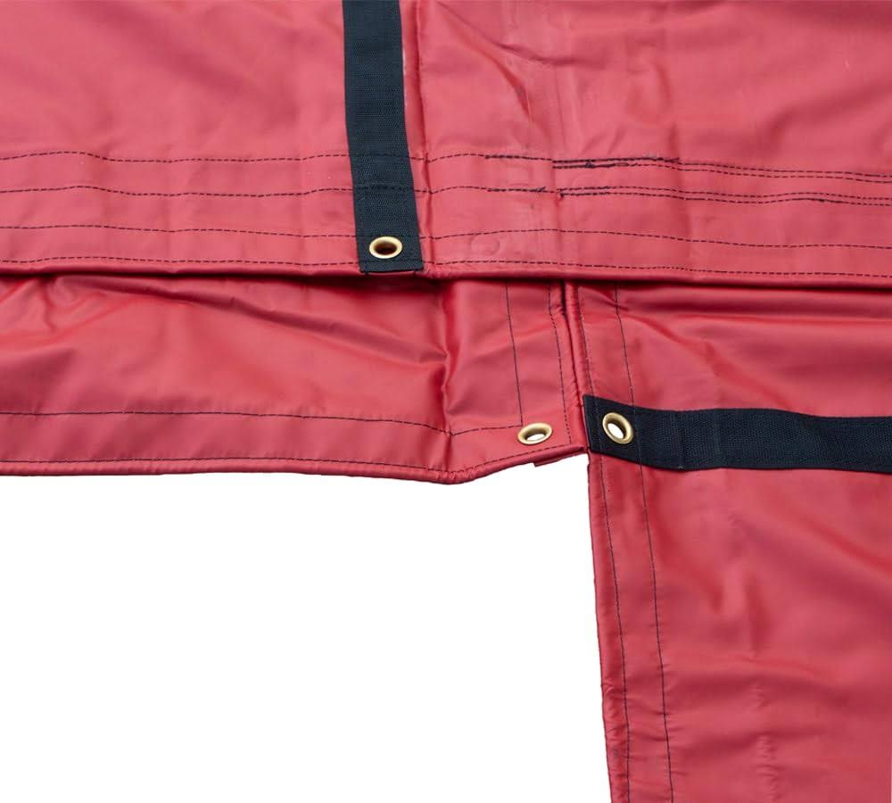 Mytee Products Trucking Flatbed Trailer Tarps Heavy Duty 18oz Lumber Tarp 24x27 (8' Drop)- Red