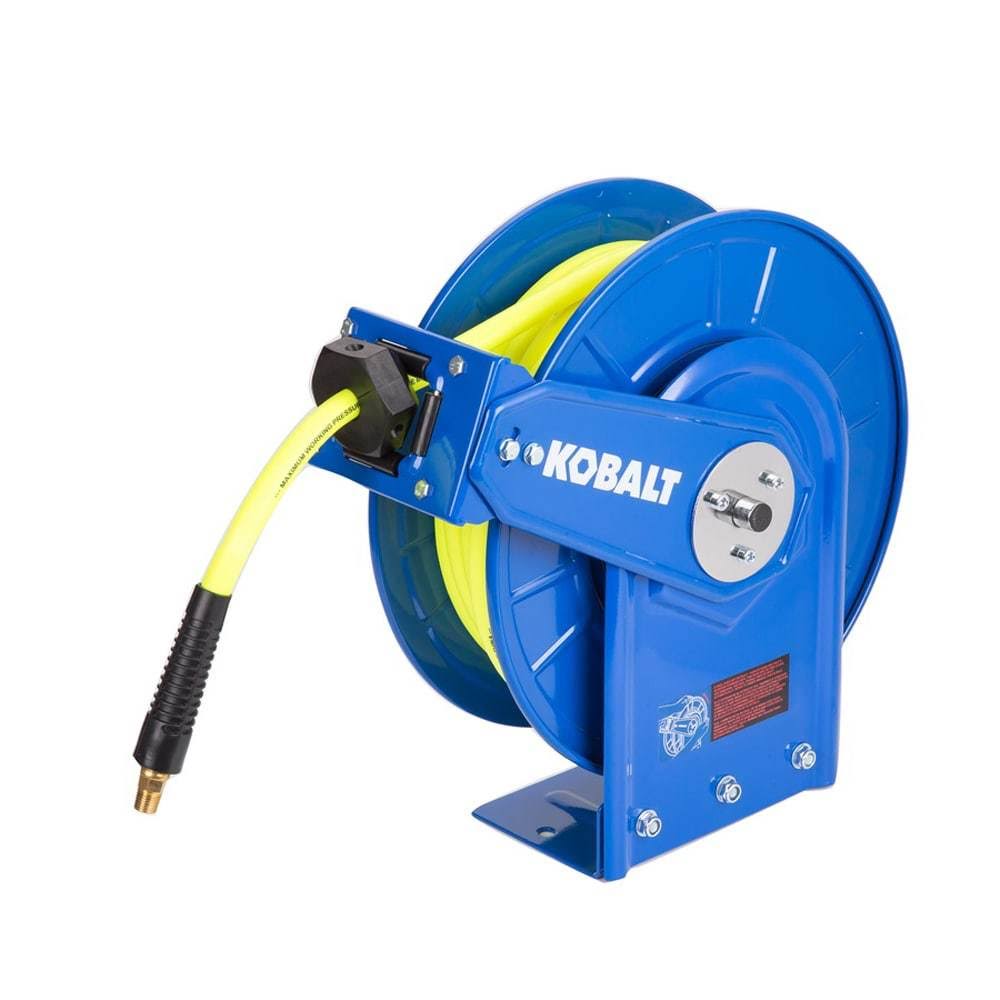 Kobalt 3/8-in 50-ft Poly Hybrid Air Hose with Retractable Hose Reel