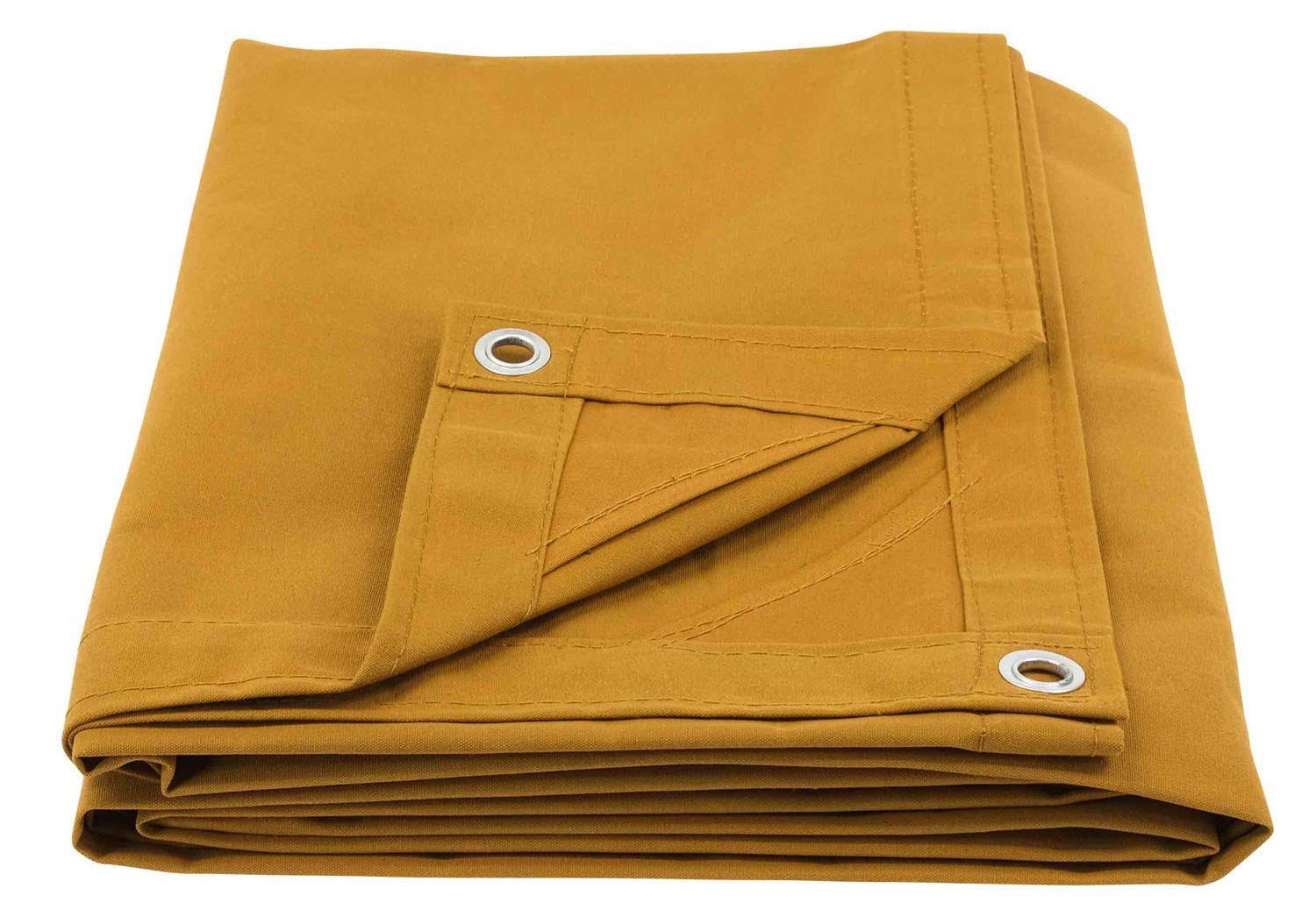Mytee Products 8 x 10 Tan Canvas Tarp 12oz Heavy Duty Water Resistant