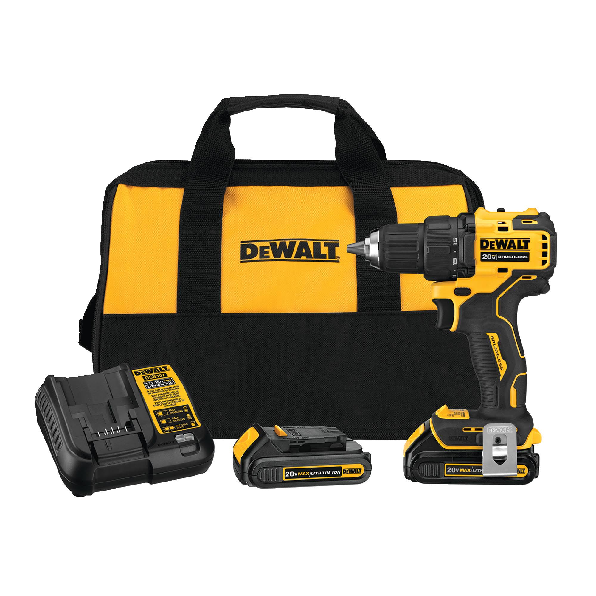 DeWalt DCD708C2 20V Atomic Max Brushless Compact 1/2