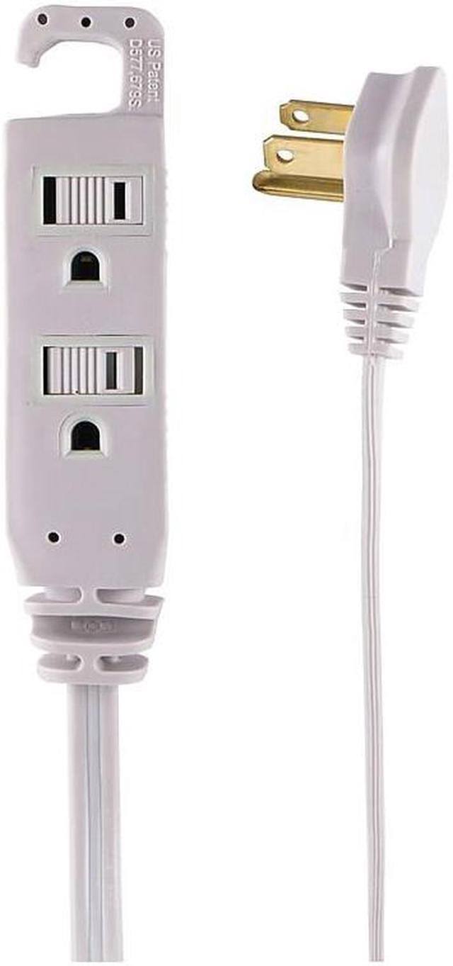 Staples 8' 3-Outlet, Extension Cord, Gray (22131)