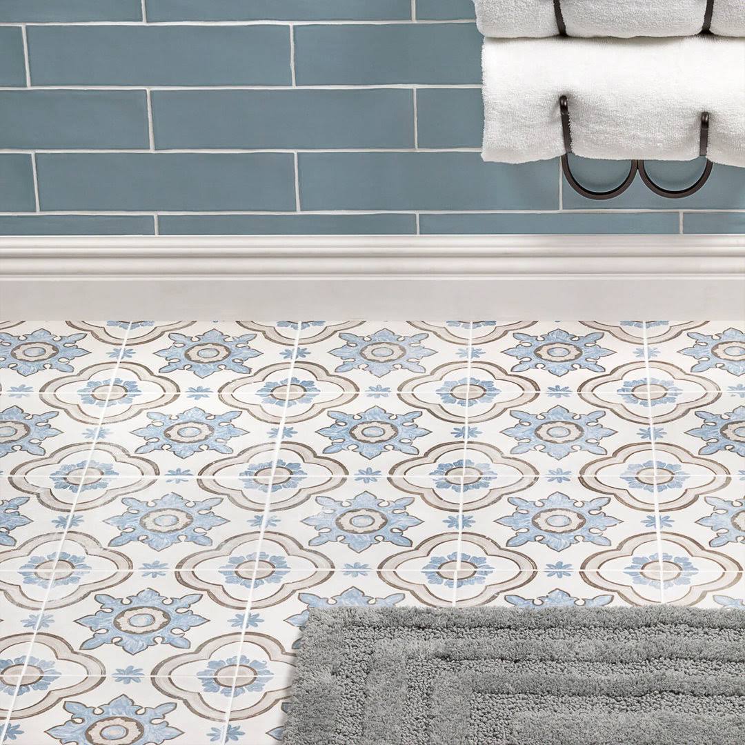 Ivy Hill Tile Valencia Basma Encaustic 8 in. x 8 in. x 9mm Matte Porcelain Floor and Wall Tile (26 Pieces / 11.19 Sq. ft. / Box)