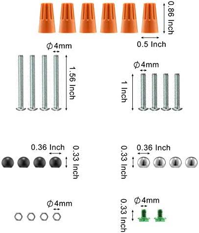QC 2 Pack Universal Light Fixture Mounting Bracket, 4 Inches Diameter Steel Crossbar Plate with Ground Screw for Mount Wall Light, Close to Ceiling