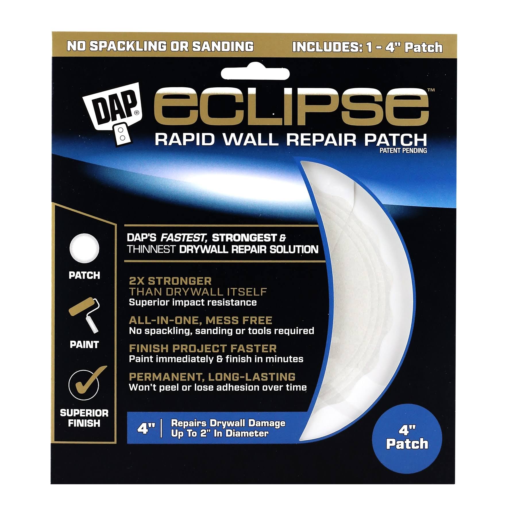 Dap 4 in. Eclipse Wall Repair Patch