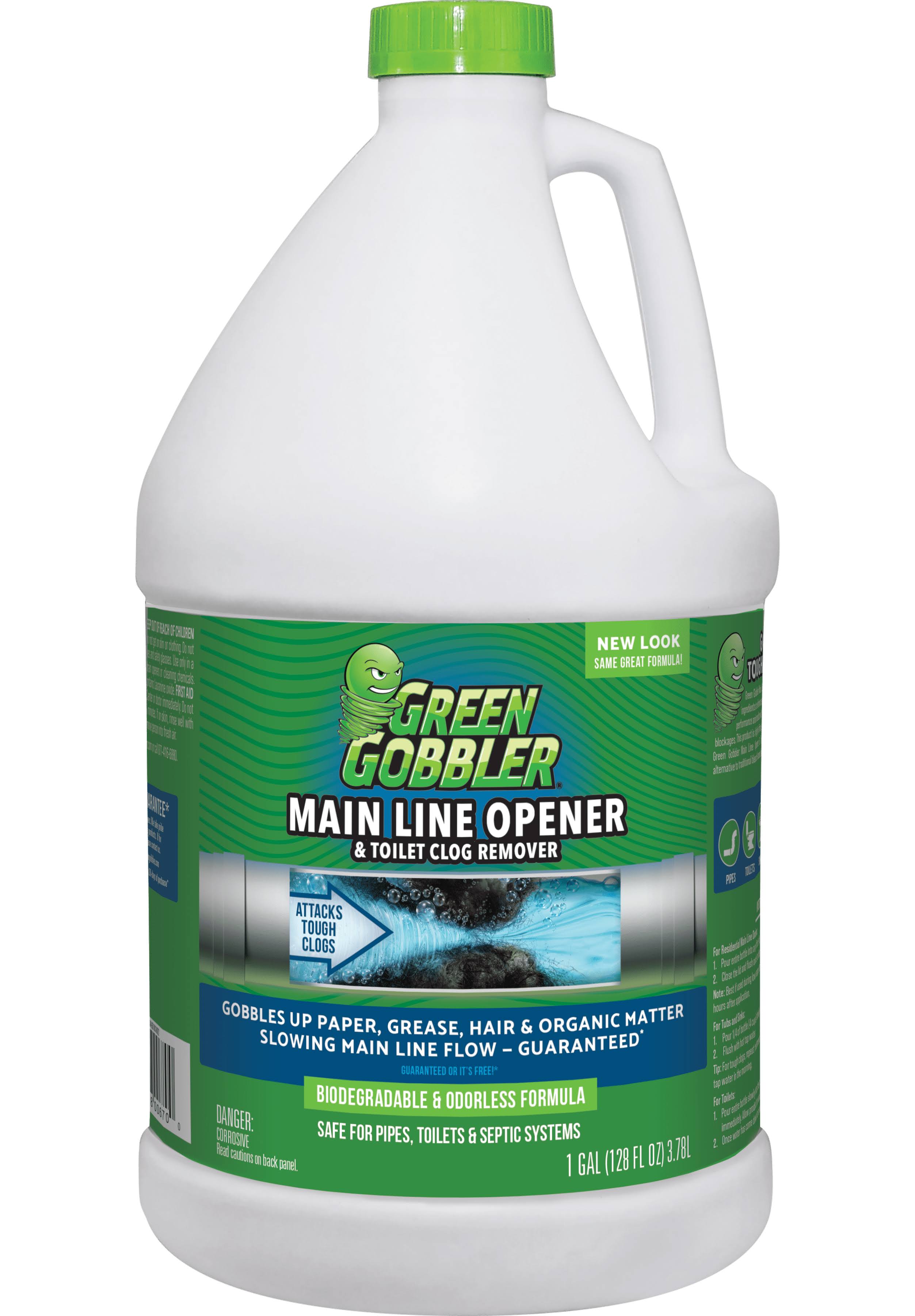 Green Gobbler Main Line Opener & Toilet Clog Remover- 1 gl (3.78 lt)