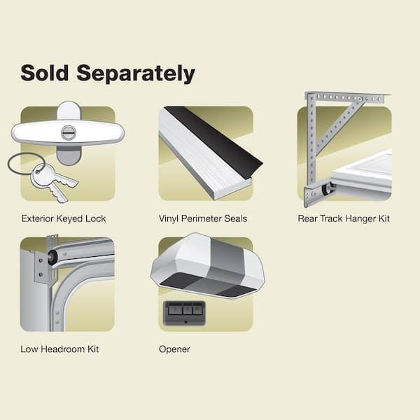 Clopay Classic Collection 16 ft. x 7 ft. Non-Insulated Solid Almond Garage Door 111186