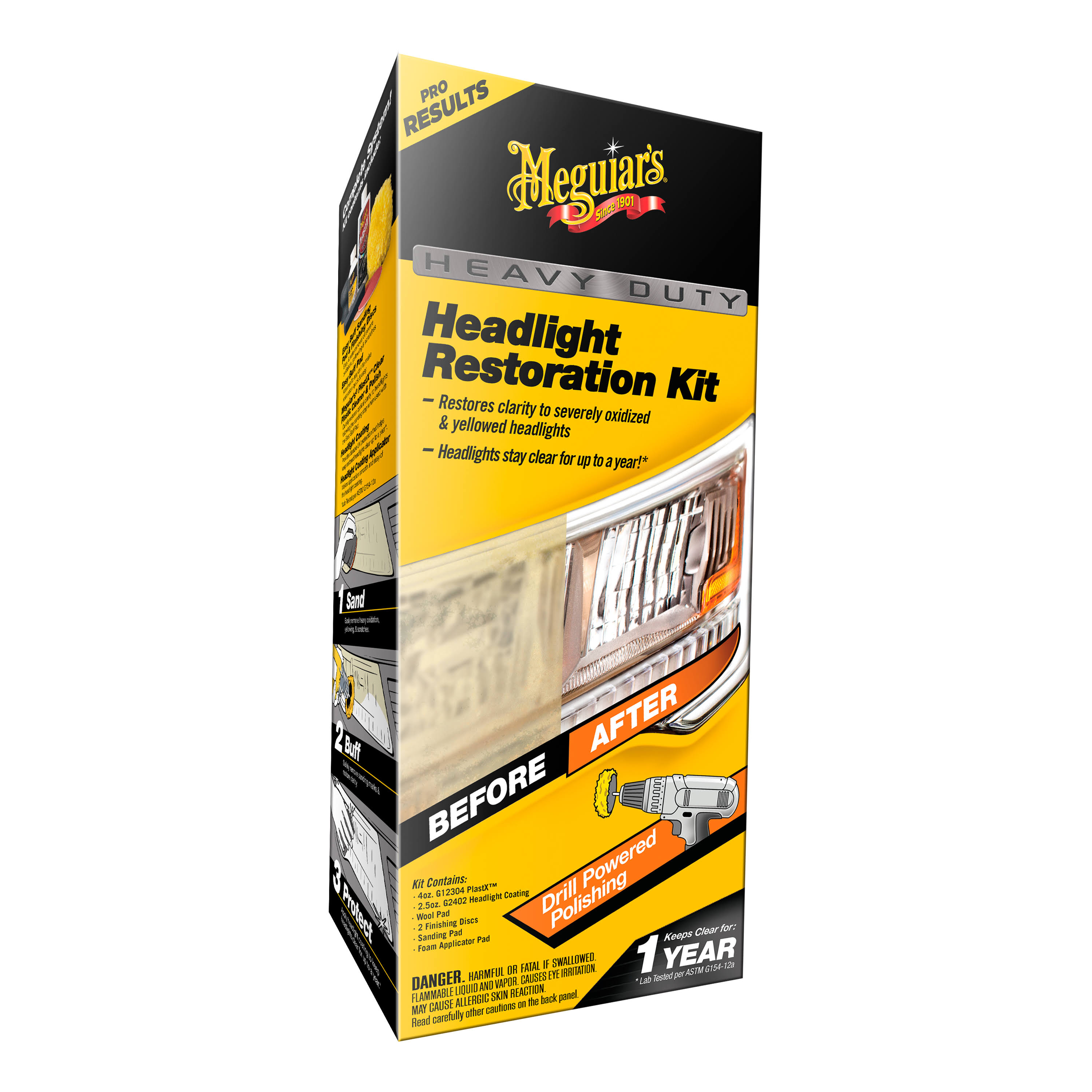 Meguiars G2980 Headlight Restoration Heavy Duty Kit