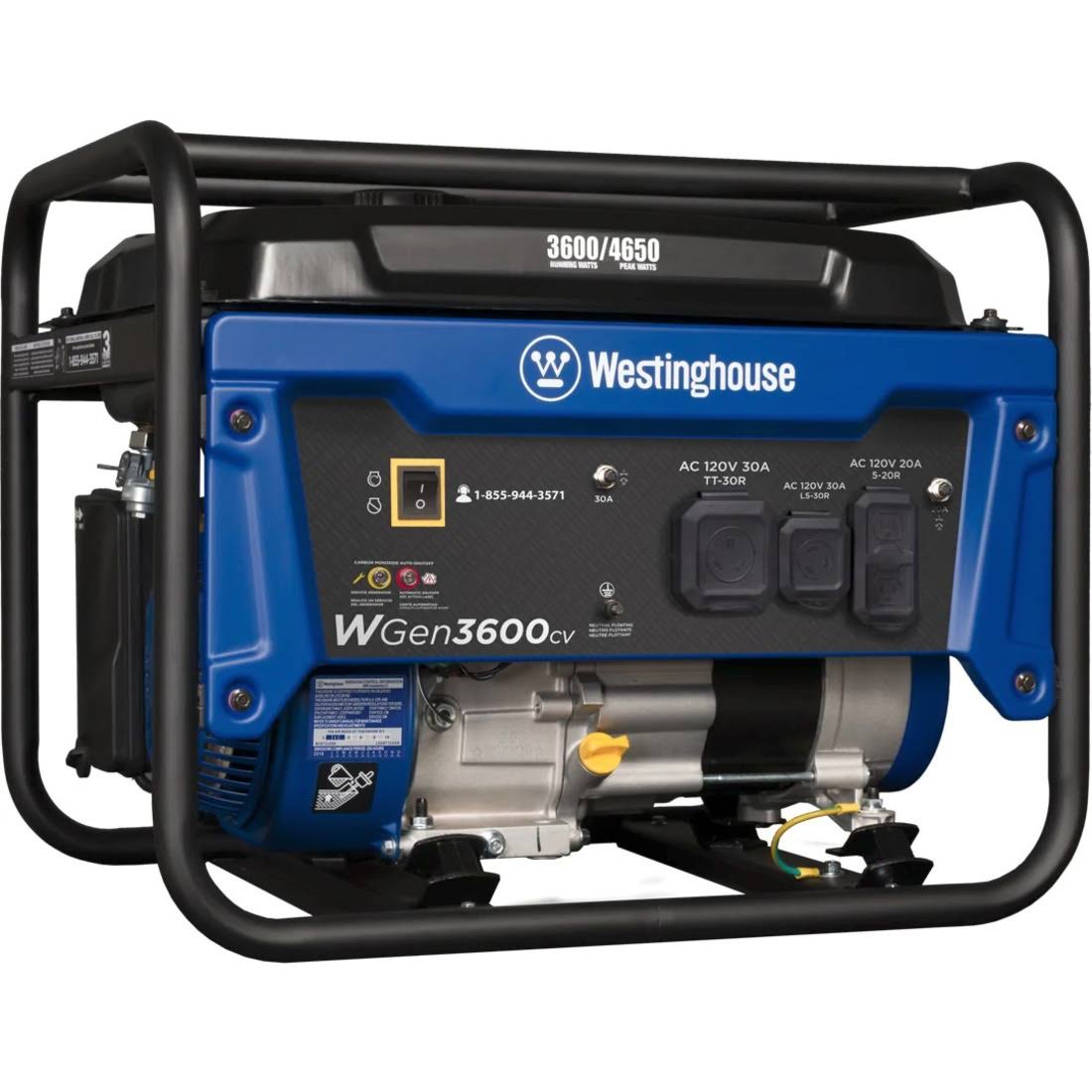 Westinghouse Generator Portable GAS Powered with Co Sensor- WGen3600cv