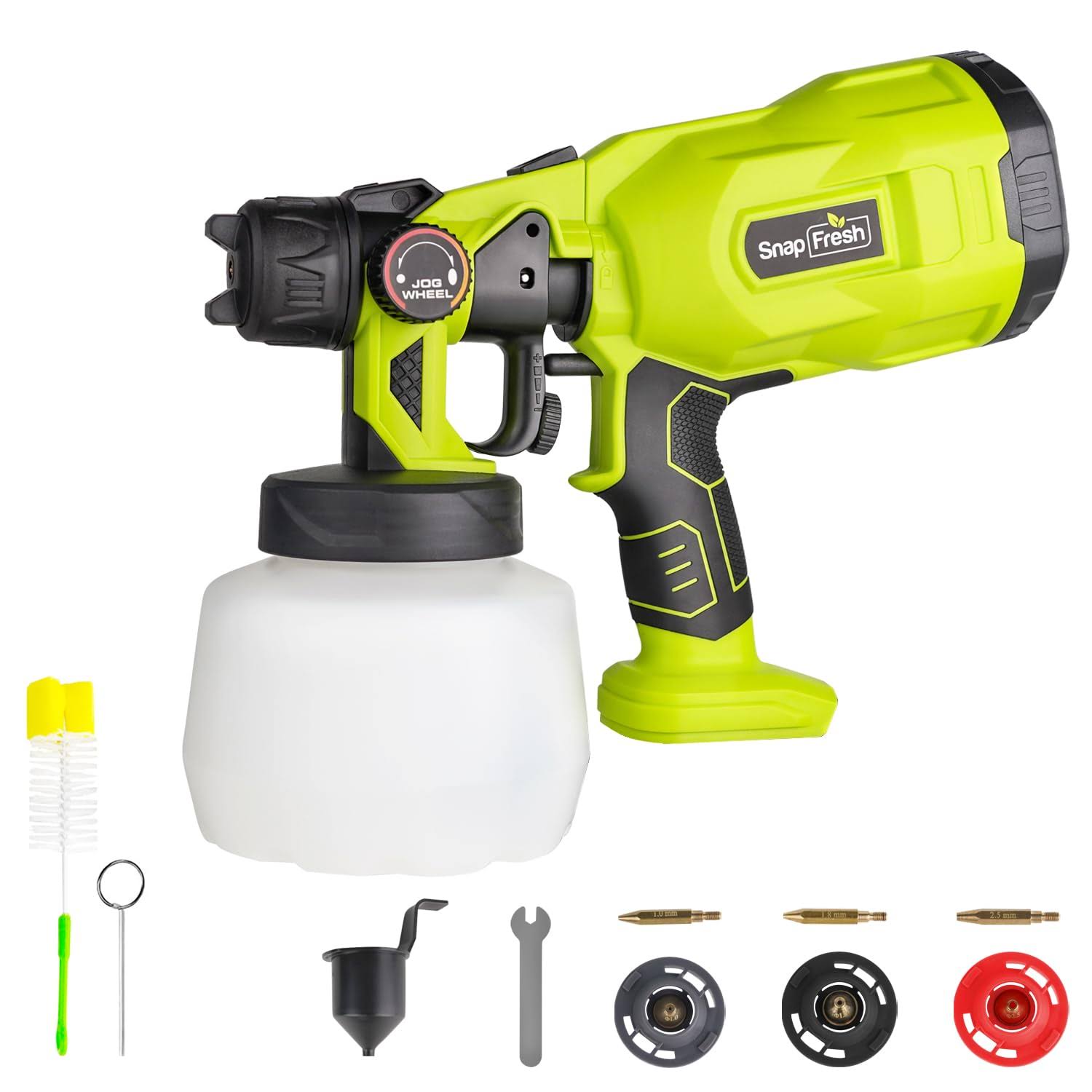 Cordless Paint Sprayer, SnapFresh Power Paint & HVLP Sprayer Gun, Electric Paint Sprayer Gun for Painting Ceiling, Fence, Cabinets, Walls (Battery