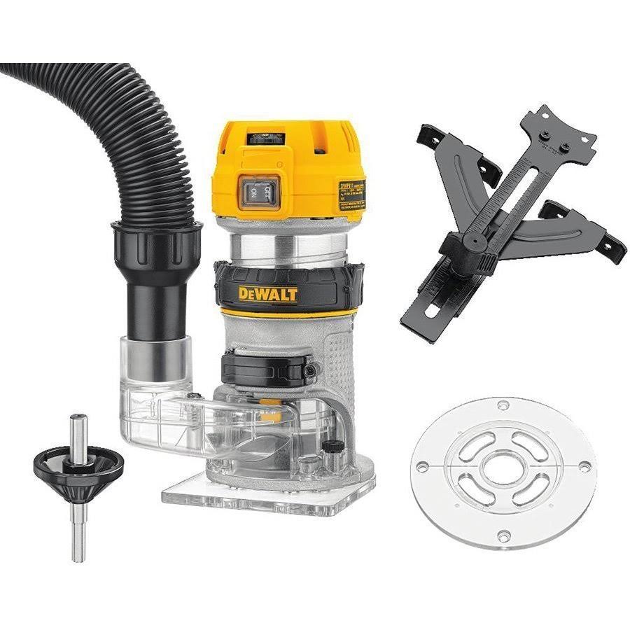 Dewalt Max Torque Variable Speed Compact Router with LED's- 1.25 HP