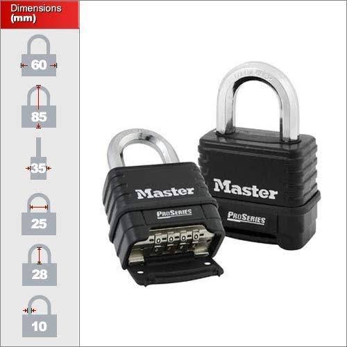 Master Lock Combination Padlock, Black