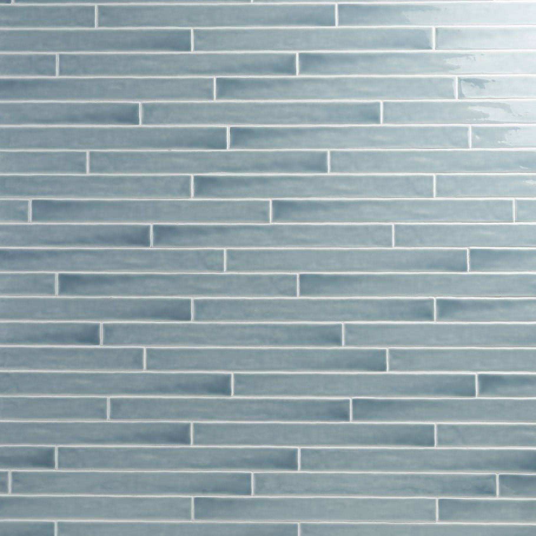 Ivy Hill Tile Nantucket Blue 2 in. x 20 in. Polished Ceramic Wall Tile (5.38 Sq. ft./Case)
