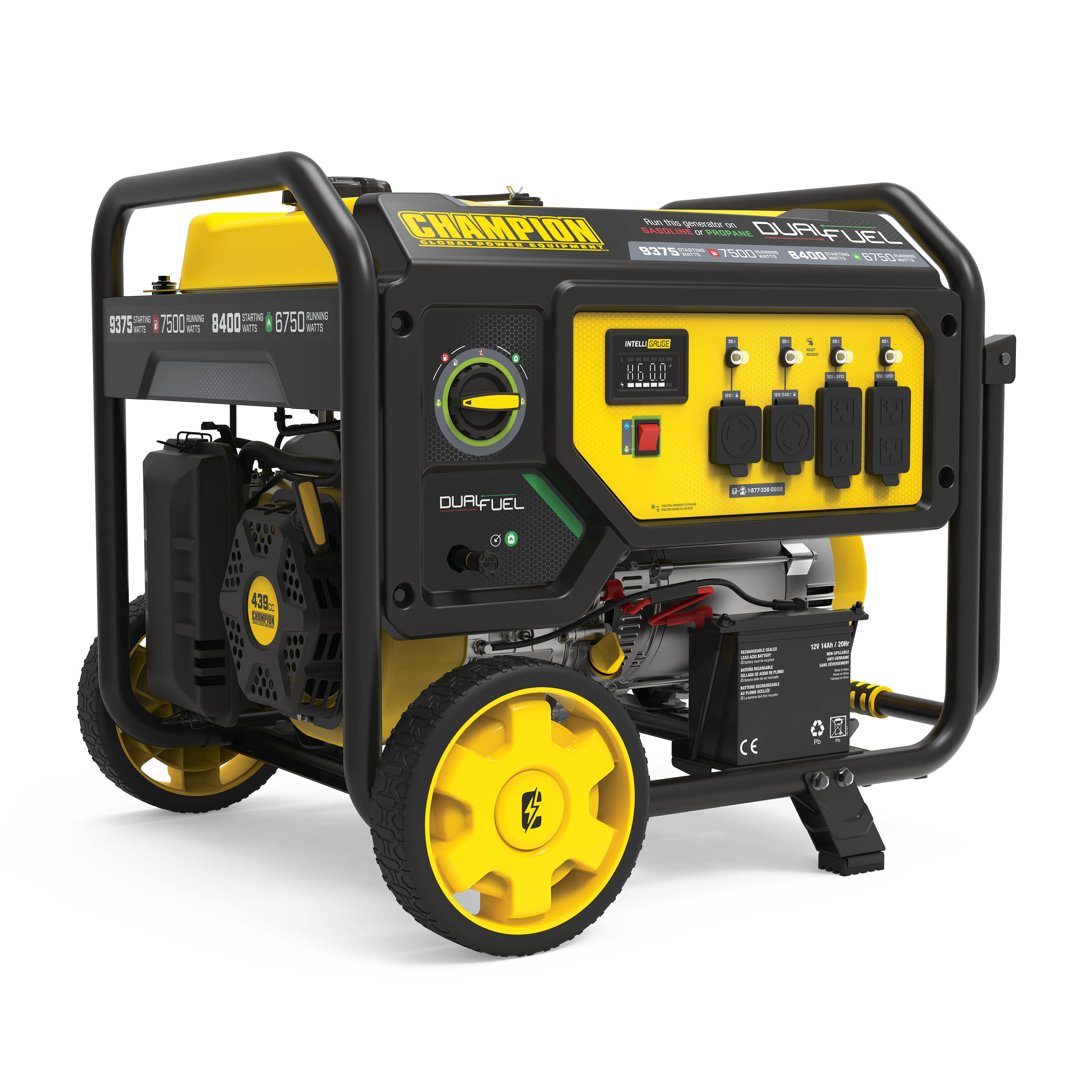 Champion Power Equipment /7500-Watt Dual Fuel Portable Generator, Electric Start