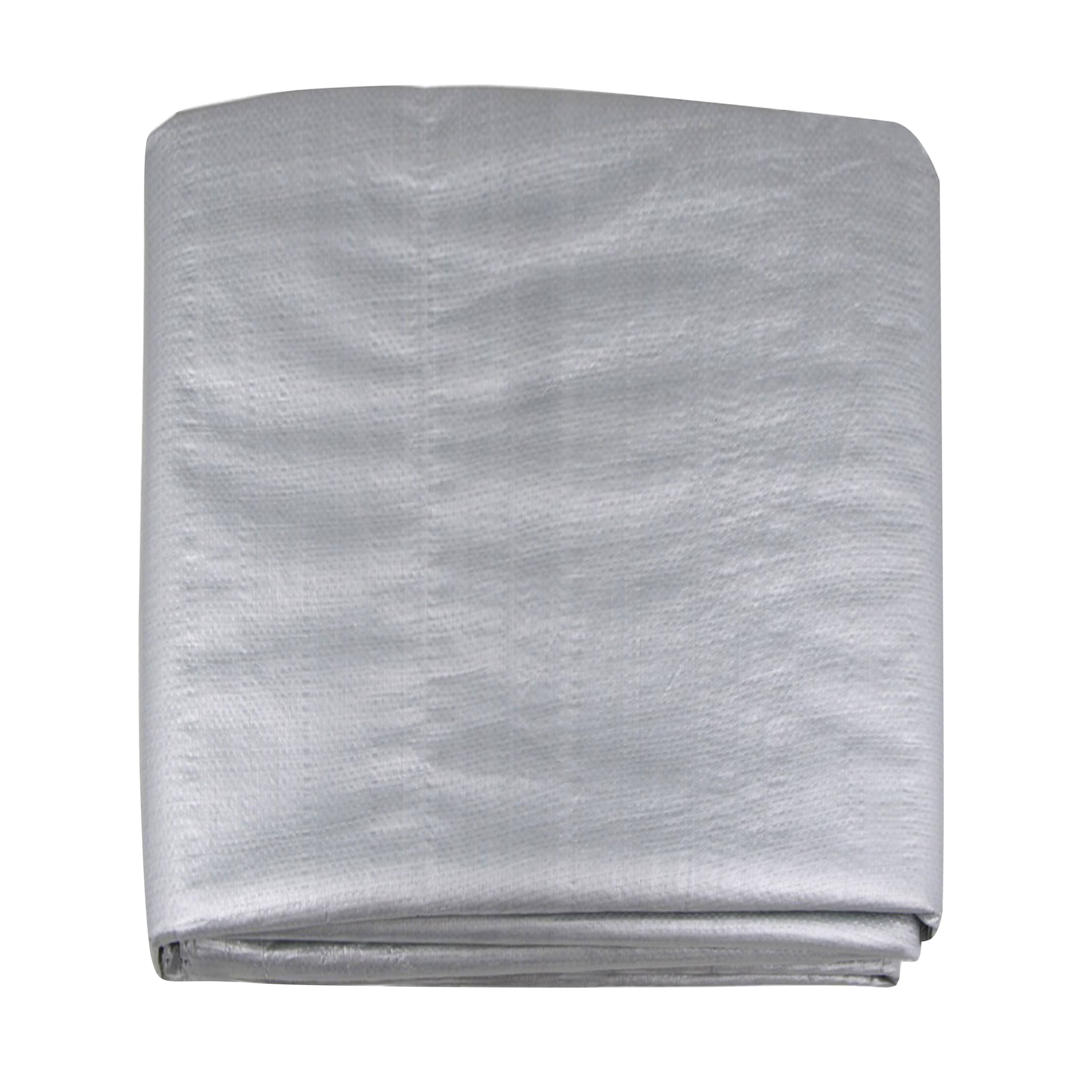 Frost King Reinforced Utility Cover / Tarp (Grey, 8 ft by 10 ft)