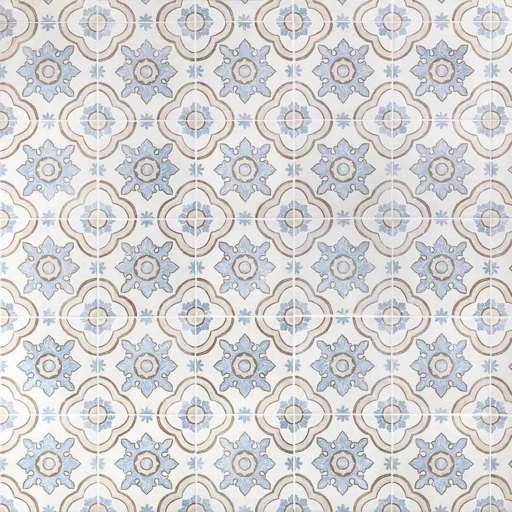 Ivy Hill Tile Valencia Basma Encaustic 8 in. x 8 in. x 9mm Matte Porcelain Floor and Wall Tile (26 Pieces / 11.19 Sq. ft. / Box)