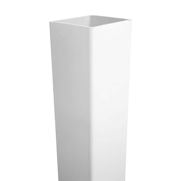 Weatherables 4 in. x 4 in. x 6 ft. White Vinyl Fence Blank Post
