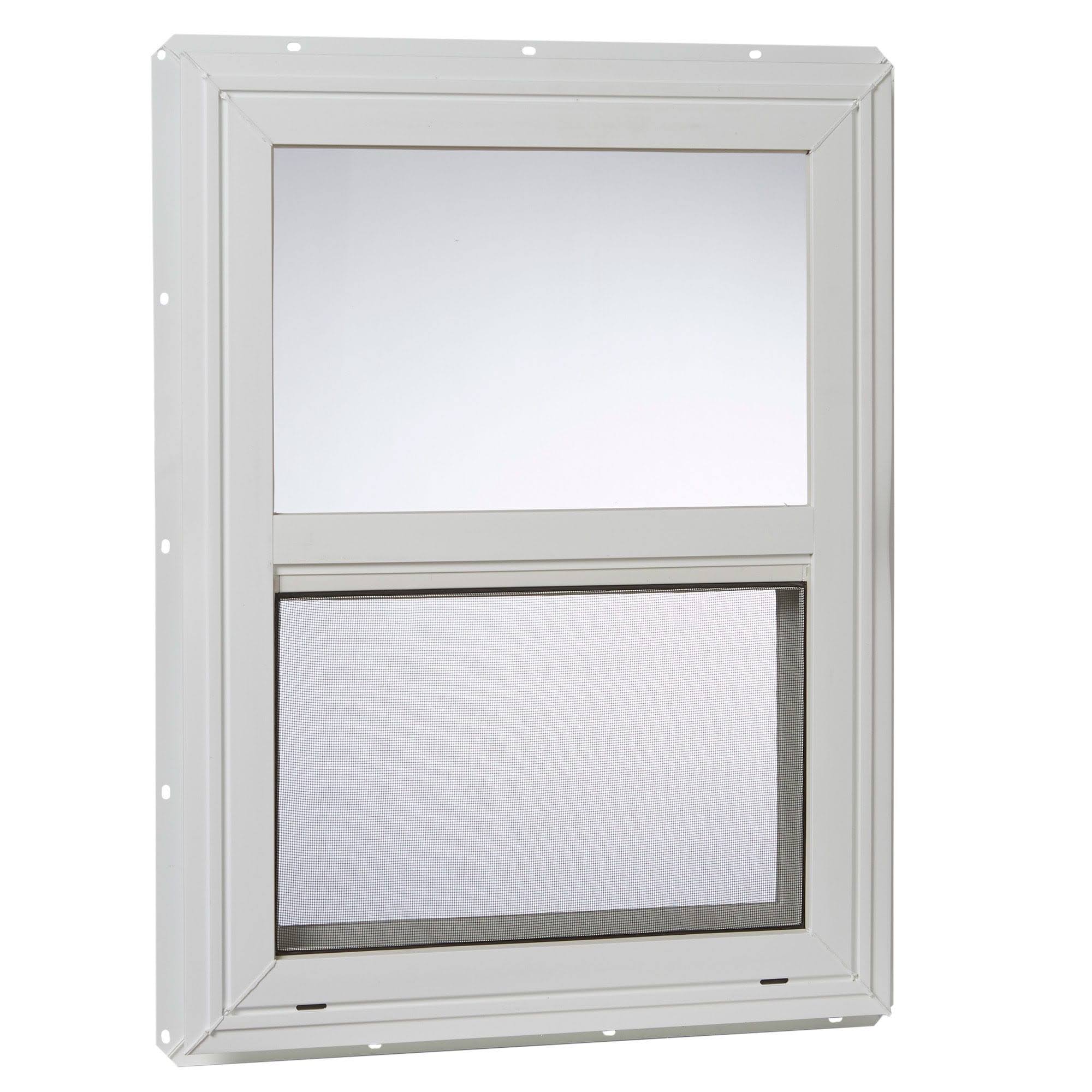 Project Source 20000S Series 17.5-in x 23.5-in x 3-in Jamb Vinyl New Construction White Single Hung Window Half | VSH1824PS