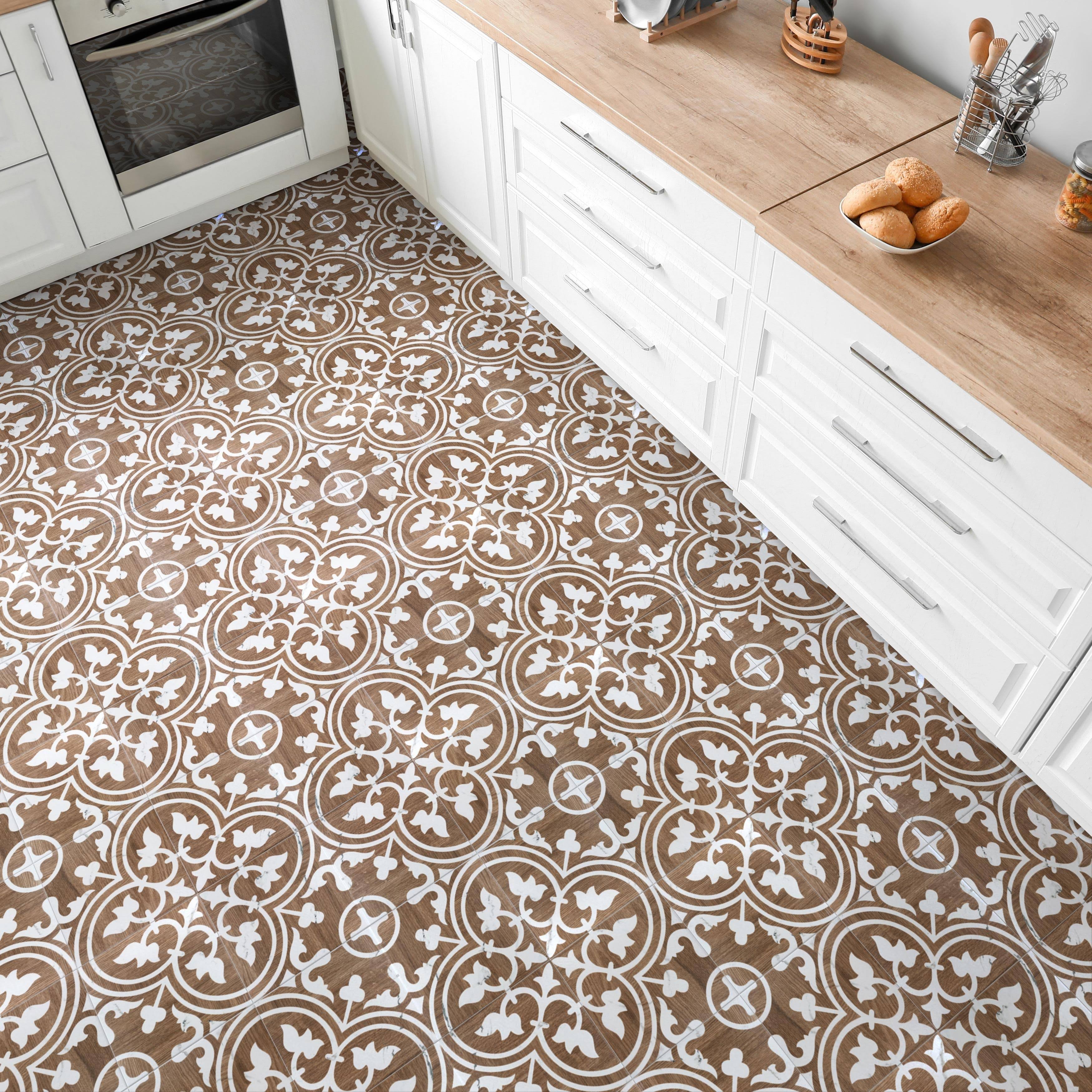 Affinity Tile Llama Arte Loire Verso Noce 9-3/4-in x 9-3/4-in Porcelain Floor and Wall Tile Sample | S1FCD10ALNV