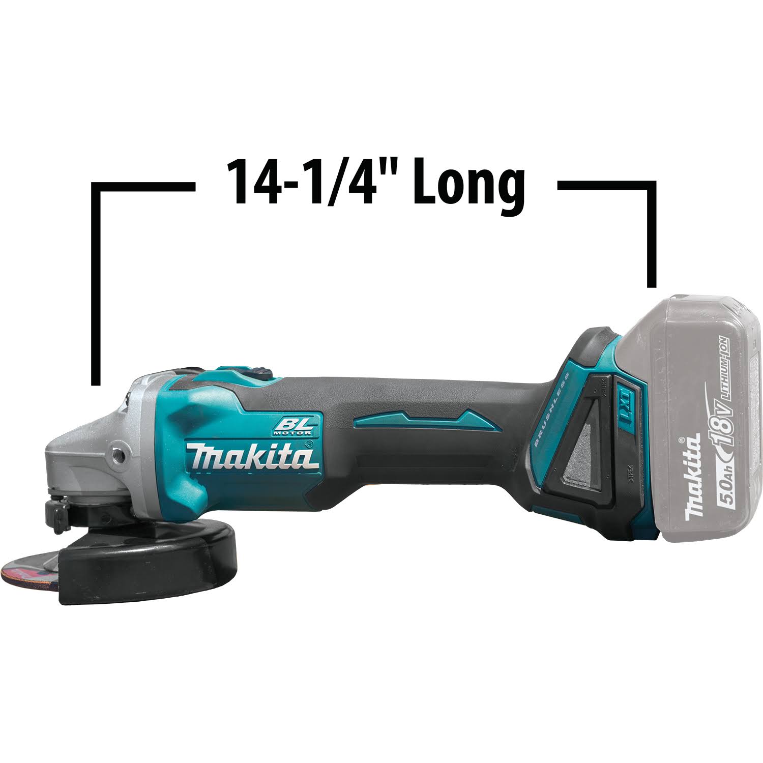 Makita XAG04Z 18V LXT Lithium-Ion Brushless Cordless 4-1/2 inch / 5 inch Cut-Off/Angle Grinder, Tool Only