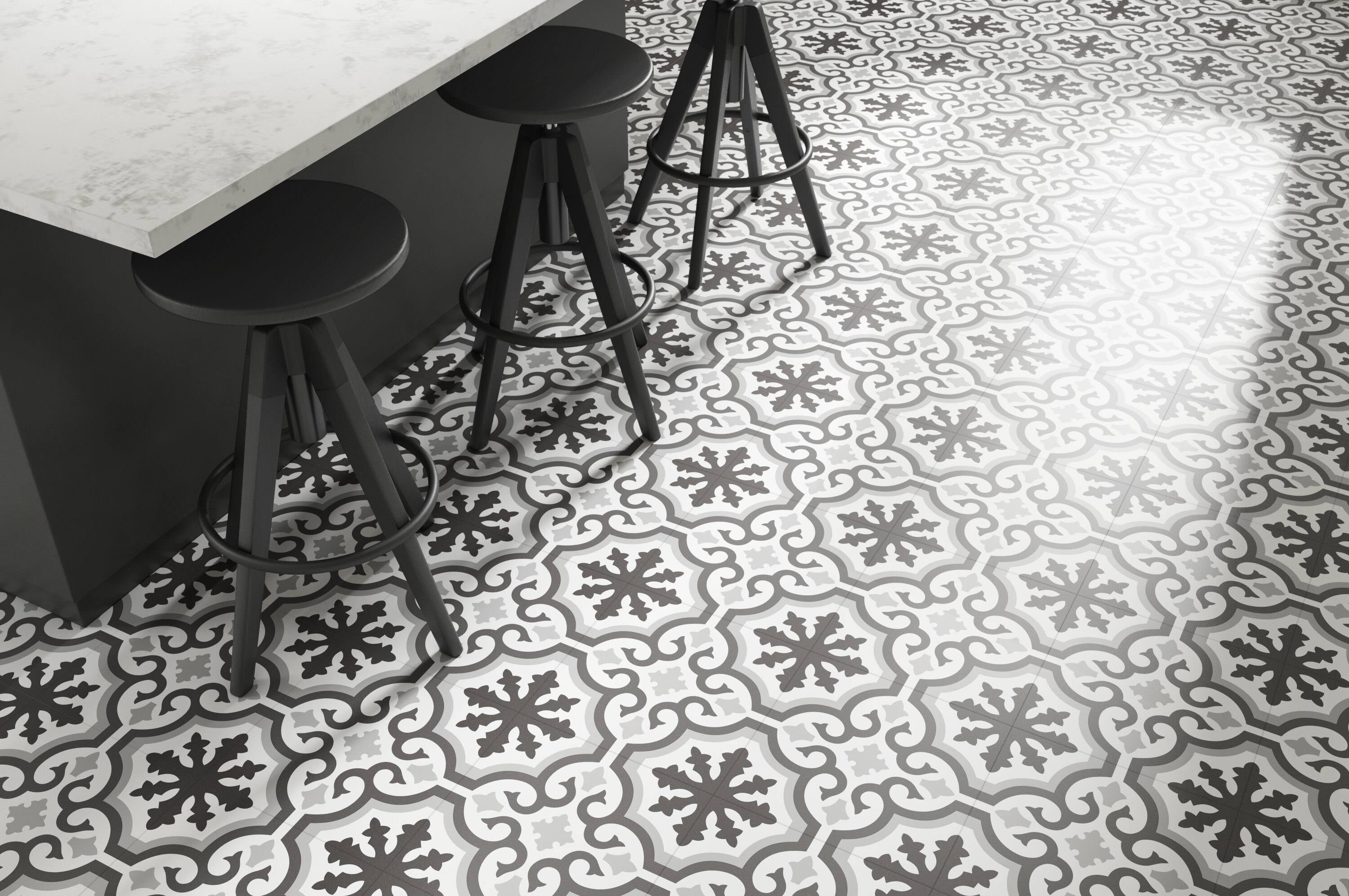 Style Selections Charlotte Deco Water Resistant Peel & Stick Luxury Vinyl Tile Flooring- 12 x 12 in