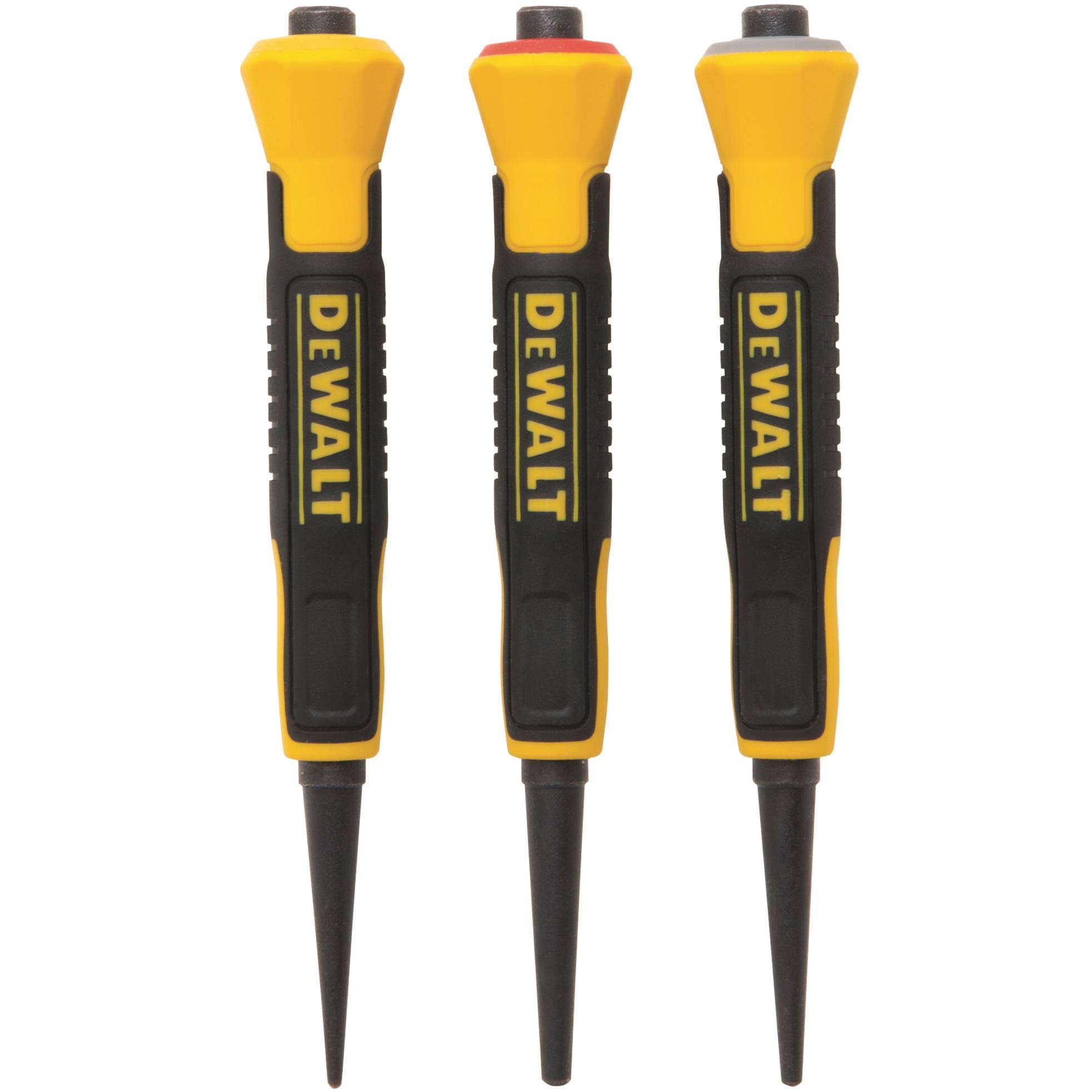 DeWalt Bi Material Nail Sets 1/32in 2/32in 3/32in- DWHT58018