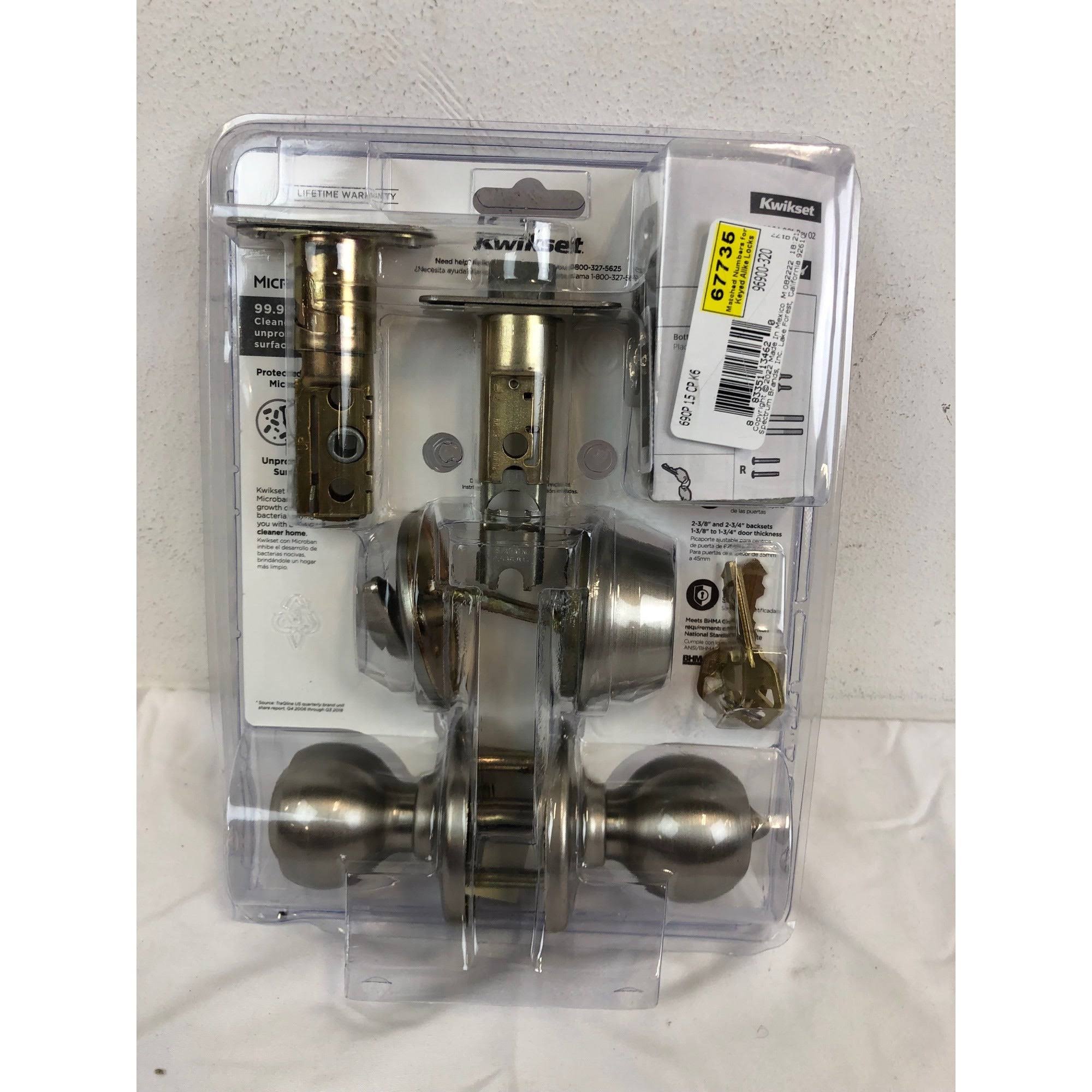 Kwikset Polo Keyed Entry and Single Cylinder Deadbolt Satin Nickel