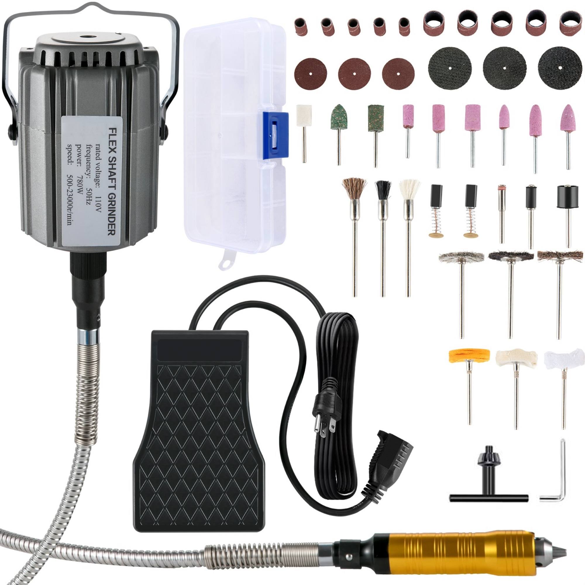 VEVOR 780W 6.5mm Electric SR Hanging Flex Shaft Mill Jewelry Design Repair Tools