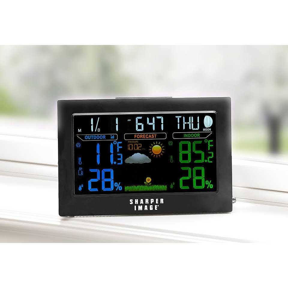 Sharper Image Color Weather Station, Size: One size, Black