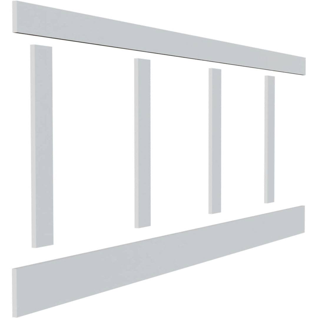 Ekena Millwork WPKP32X02CS Classic Shaker 8' Length PVC Wainscoting Kit, Heights Up to 32