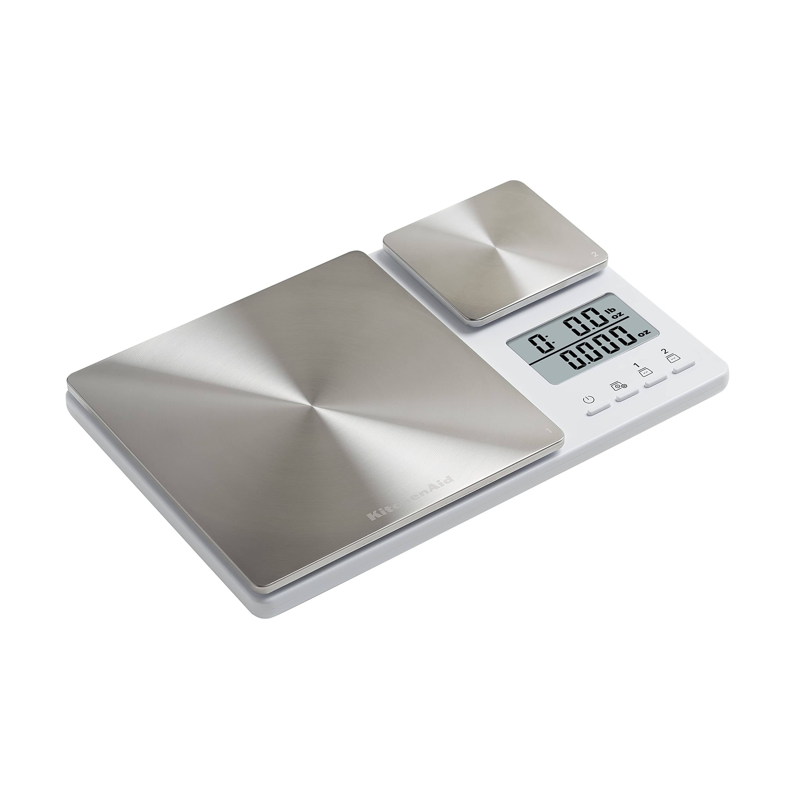 KitchenAid 11lb Dual Platform Kitchen Digital Food Scale Silver