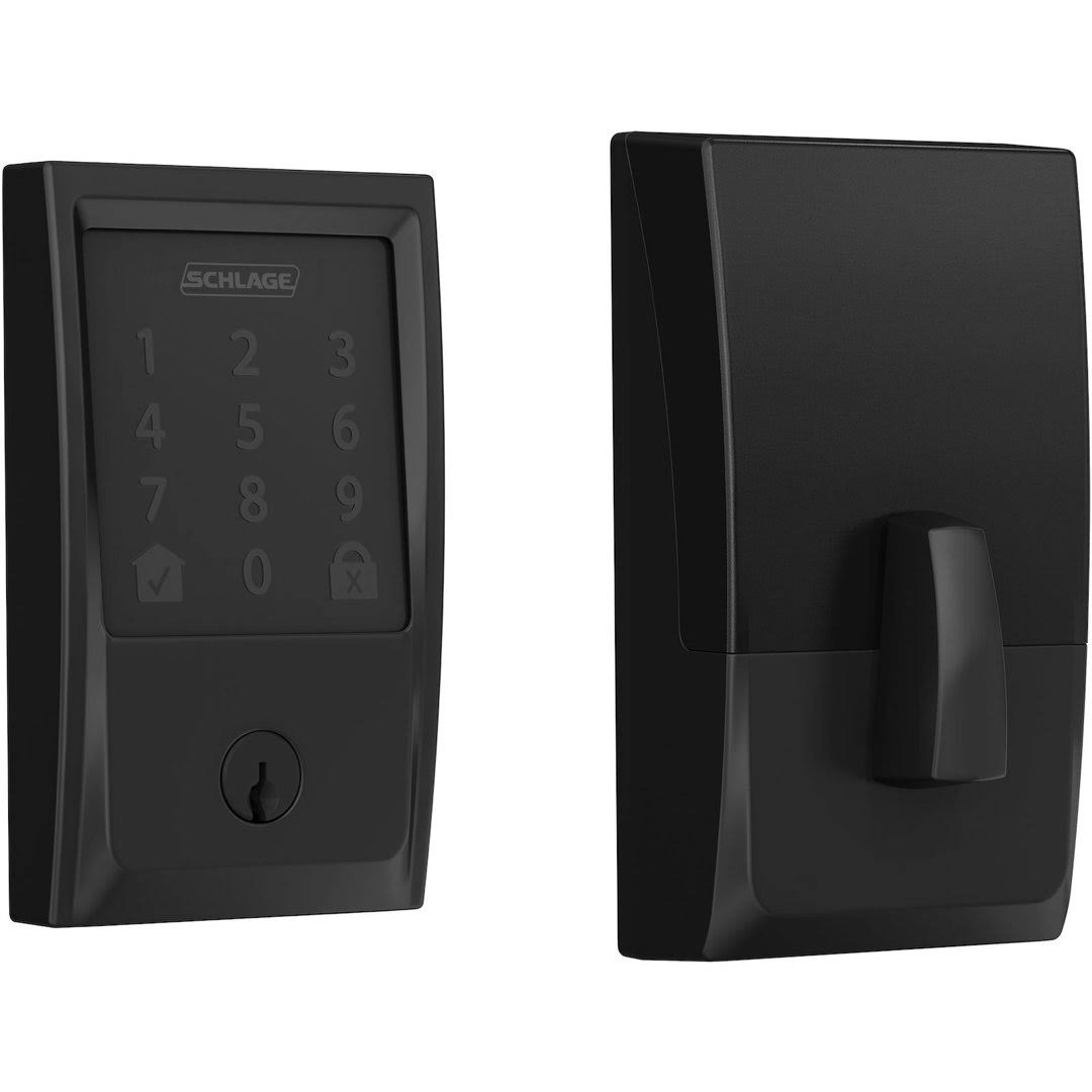Schlage Encode Smart WiFi Deadbolt Century Matte Black, BE489WB Cen 622