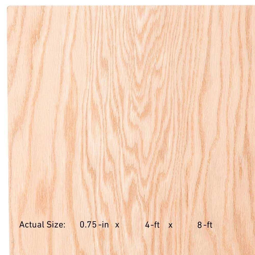 Lowe's 3/4-in x 4-ft x 8-ft Red Oak Sanded Plywood | PLY-05-00170-RO