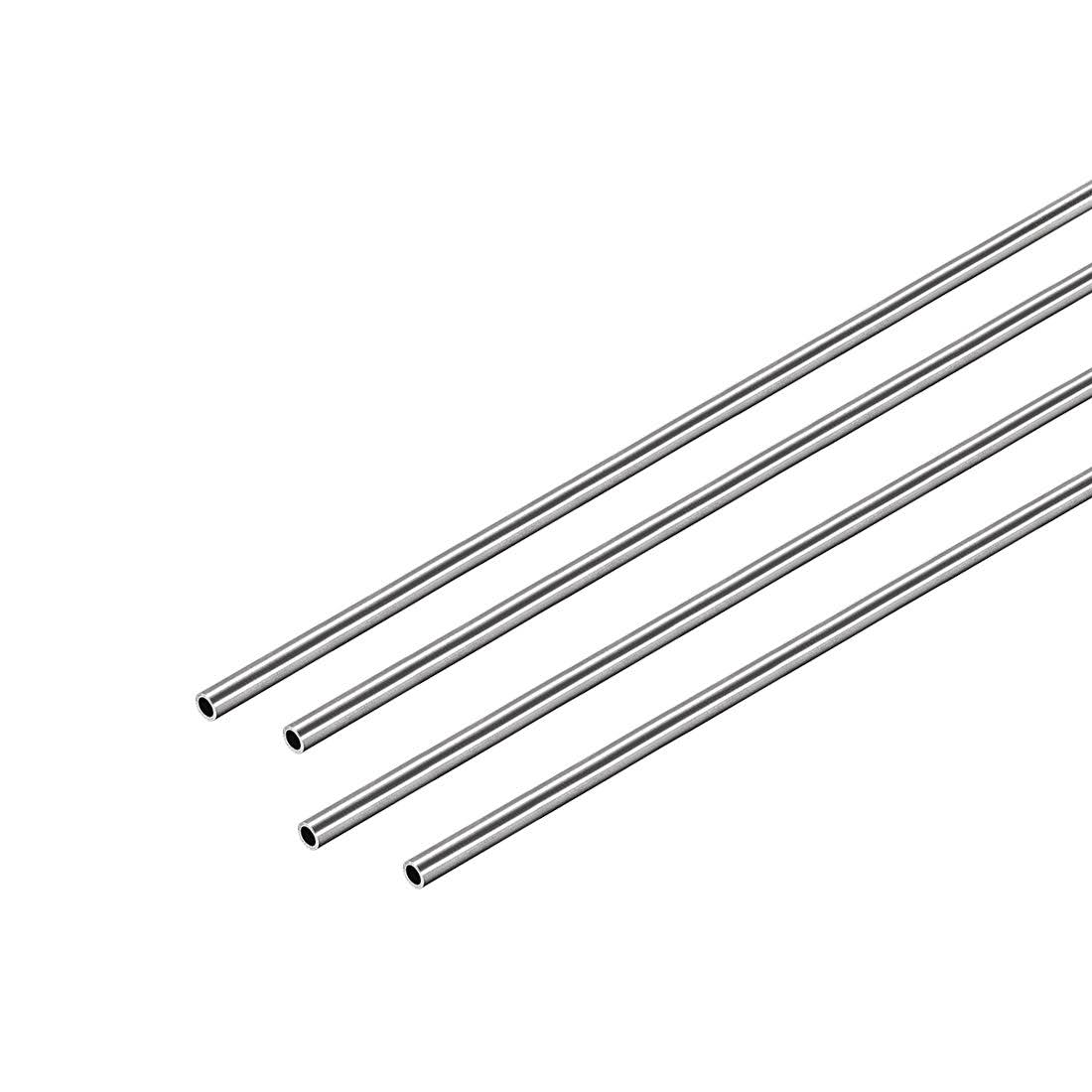 Uxcell 304 Stainless Steel Round Tubing Seamless Pipes Tube | Harfington, 4mm x 0.2mm / 4pcs
