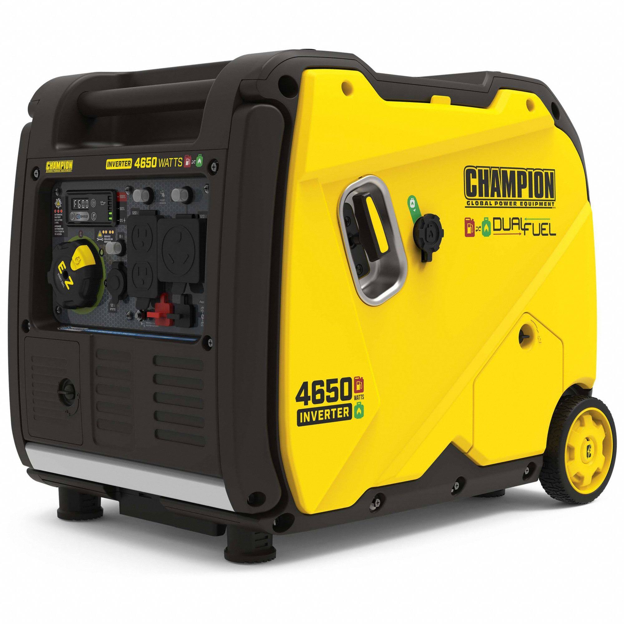 Champion 4650-Watt Portable Dual Fuel Inverter Generator with Electric Start and Co Shield