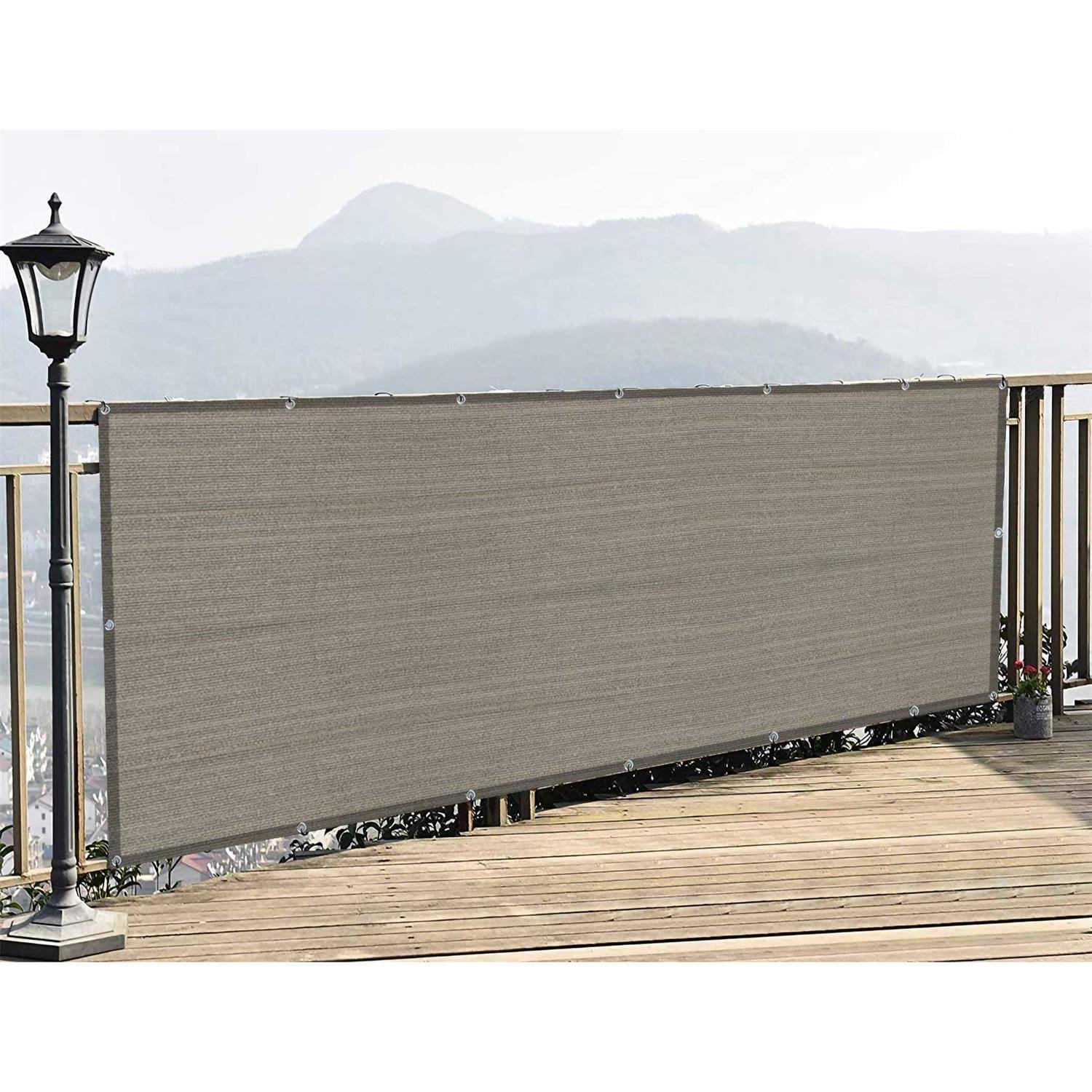 Love Story Balcony Privacy Screen, 3' x 10' Deck Shield Screen Fence Cover,UV Protection and Weather-Resistant, 3 ft Height for