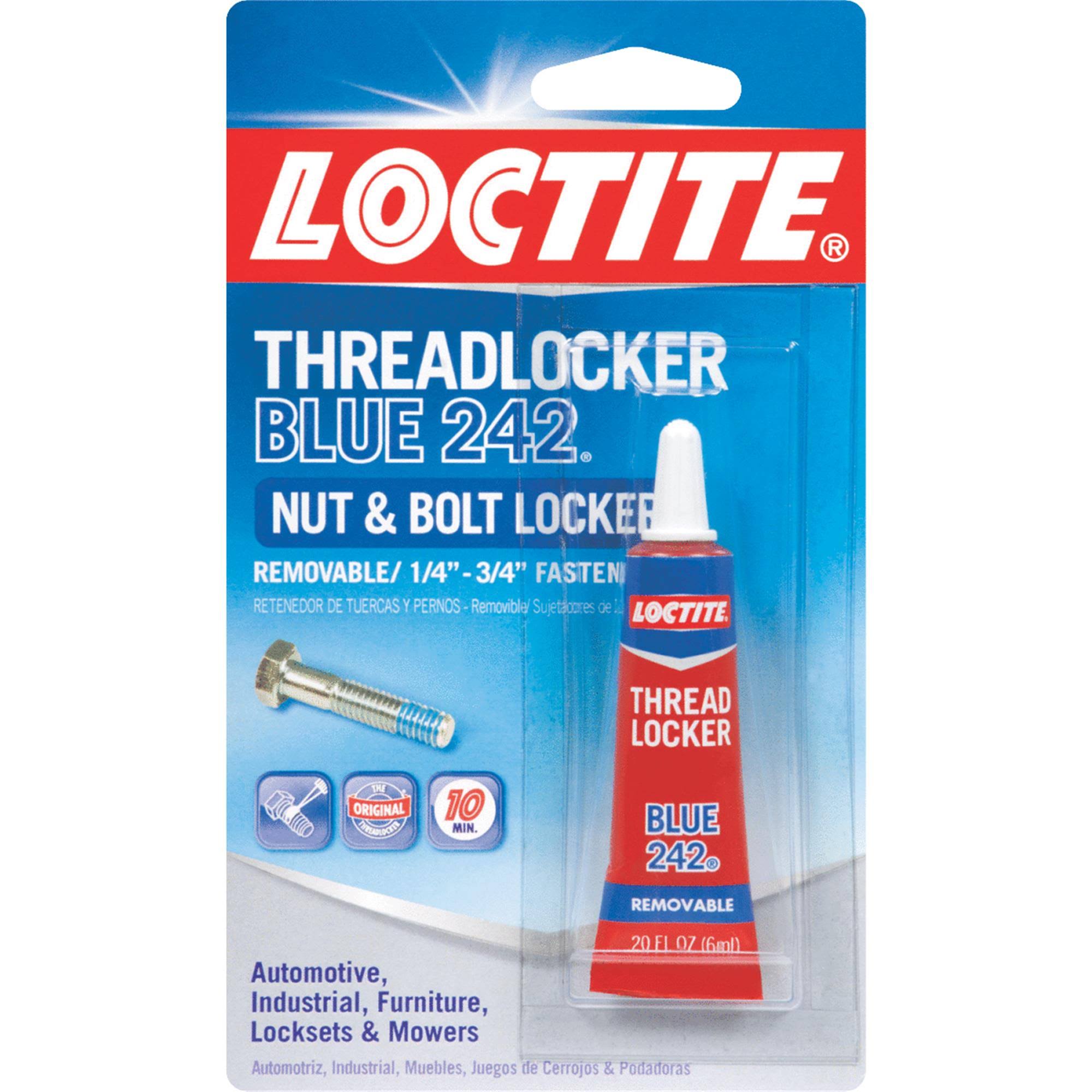 Henkel Loctite Blue 242 Threadlocker, Removable- 0.2 fl oz tube